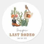 Sticker 'Laatste Rodeo' op maat (Voorkant)