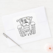 Sticker label Landbruiloft tractor (Envelop)