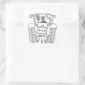 Sticker label Landbruiloft tractor (Tas)