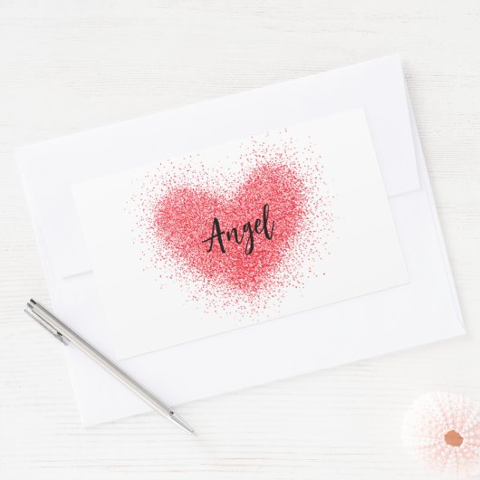 Sticker, Label - Red Heart (Envelop)