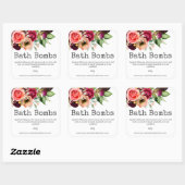 Sticker label voor handgemaakte badbommen (Vel)