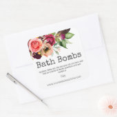 Sticker label voor handgemaakte badbommen (Envelop)