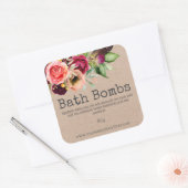 Sticker label voor handgemaakte badbommen (Envelop)