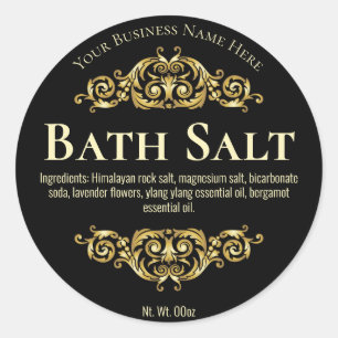 Sticker label voor handgemaakte badzout weken