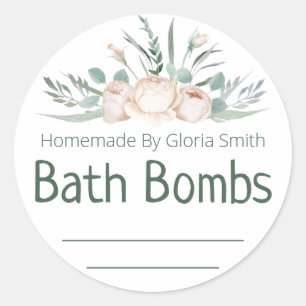 sticker label voor homemade bath bomb