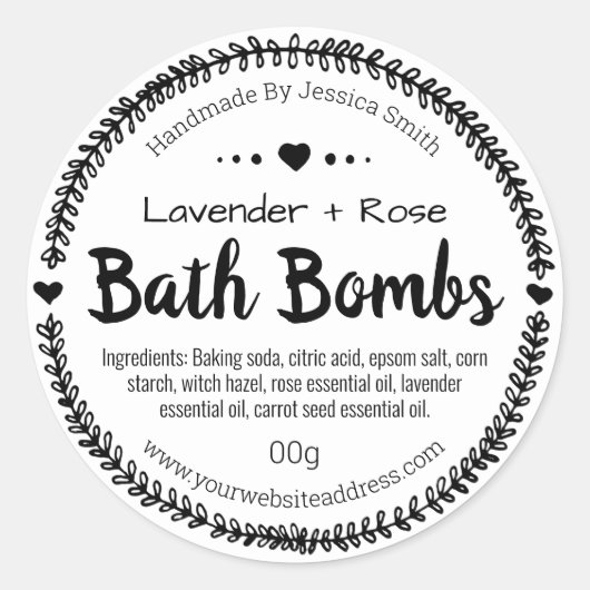 sticker label voor homemade bommbs (Voorkant)