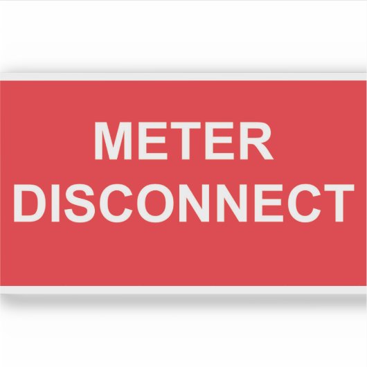 Sticker-label voor ontkoppelde meter sticker (Voorkant)