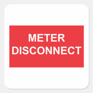 Sticker-label voor ontkoppelde meter vierkante sticker
