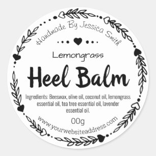 Sticker label voor zelfgemaakte gekraakte hiel bal