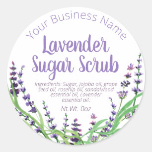 Sticker label voor zelfgemaakte lavendel suiker sc