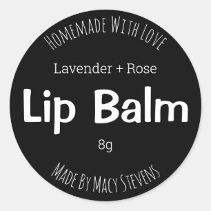 Sticker label voor zelfgemaakte lippenbalsem