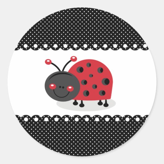 Sticker/Lady Bug Ronde Sticker (Voorkant)