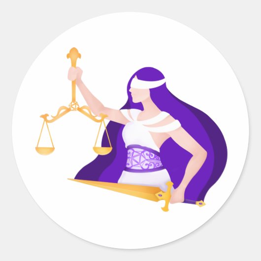 Sticker Lady Justice (Voorkant)