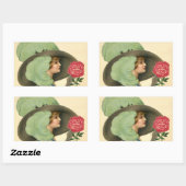 STICKER  Lady modieuze Pet mode Roos (Vel)