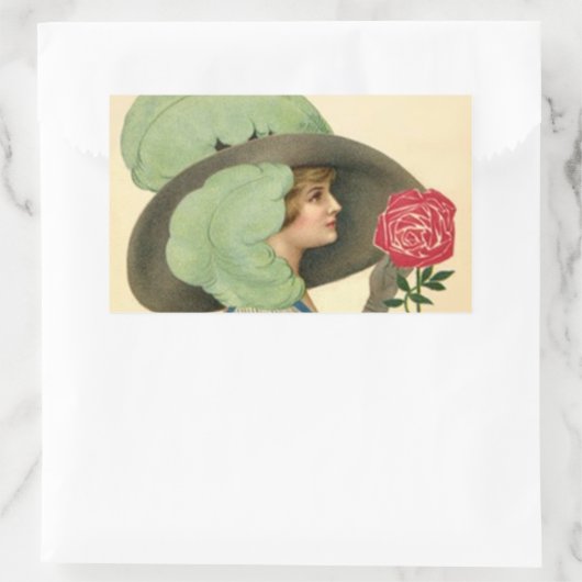 STICKER Lady modieuze Pet mode Roos (Tas)