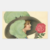 STICKER Lady modieuze Pet mode Roos (Voorkant)