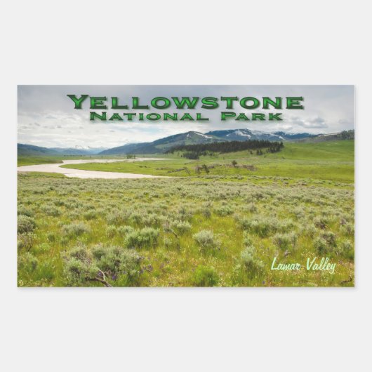 Sticker: Lamar Valley #2 (Rechthoek) Rechthoekige Sticker (Voorkant)
