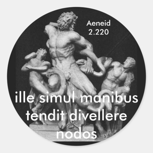sticker: laocoon ronde sticker (Voorkant)