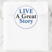 sticker - Leef een geweldig verhaal (Tas)