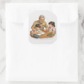 Sticker Leraar Helpt Studenten (Tas)