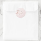 Sticker leuke dromen roze eenvoudige roos (Tas)