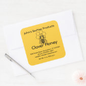 Sticker (lg sq)- Honing Business - Bijen op kam (Envelop)
