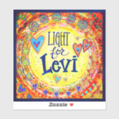 sticker "Licht voor Levi" (Vel)