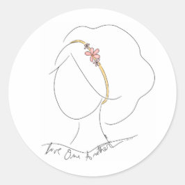 sticker "Liefde een ander", met de hand getekend