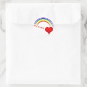 Sticker LIEFDE IS LIEFDE Rainbow Heart design (Tas)