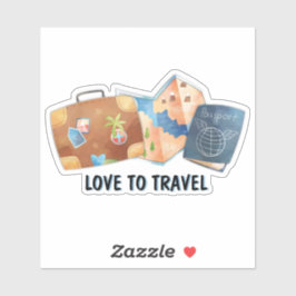Sticker - Liefde om te reizen