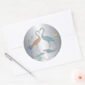 Sticker Liefdesvogels Zilver (Envelop)