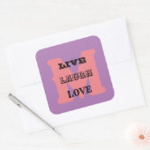 STICKER LIVE LACHEN LIEFDE MONOGRAM PAARSE MODERN (Envelop)
