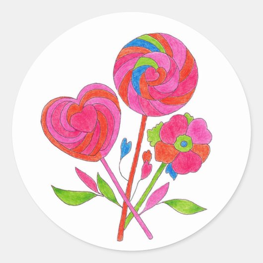 Sticker Lollipop Flower (Voorkant)