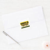 Sticker 'Lopen op koffie en vastberadenheid' (Envelop)