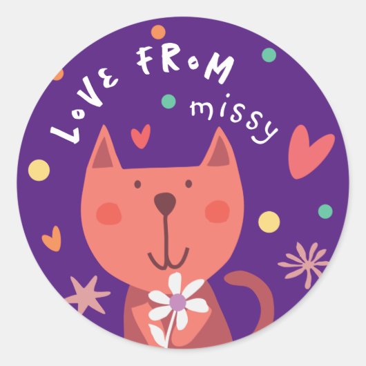 Sticker 'love from' (Voorkant)