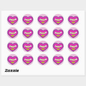 Sticker Love Heart Round (Vel)