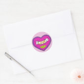 Sticker Love Heart Round (Envelop)