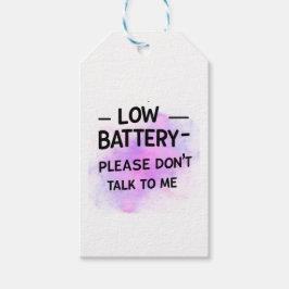 Sticker Low Battery Please Don't Talk To Me - grap Cadeaulabel
