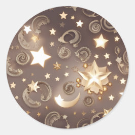 Sticker – Luxe Champagne Goud Celestiaal