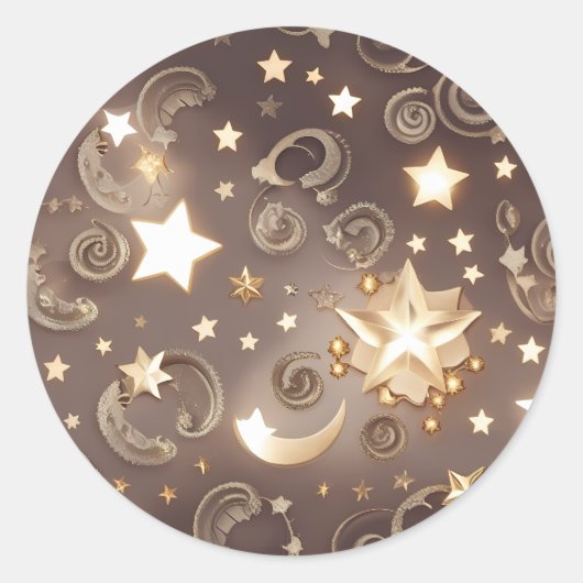 Sticker – Luxe Champagne Goud Celestiaal (Voorkant)