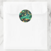 Sticker - Luxe Emerald Celestial Maan Ontwerp (Tas)