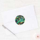 Sticker - Luxe Emerald Celestial Maan Ontwerp (Envelop)
