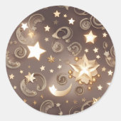 Sticker – Luxury Champagne Gold Celestial (Voorkant)