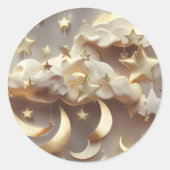 Sticker – Luxury Creamy Celestial Moon (Voorkant)