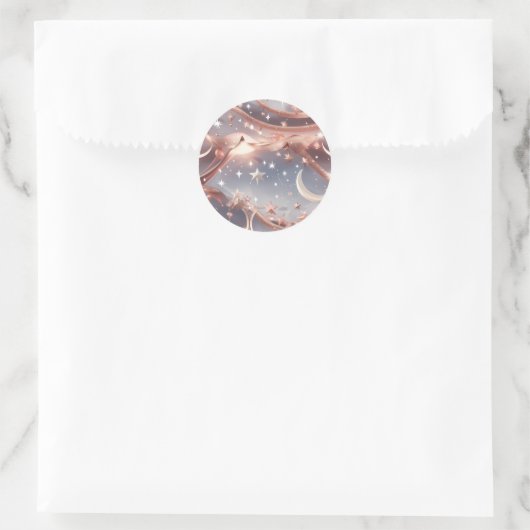 Sticker – Luxury Marble White Celestial Moon (Tas)