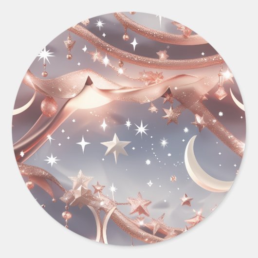 Sticker – Luxury Marble White Celestial Moon (Voorkant)
