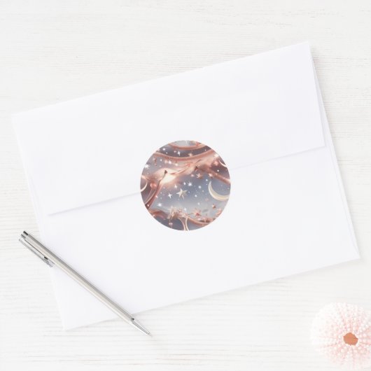 Sticker – Luxury Marble White Celestial Moon (Envelop)