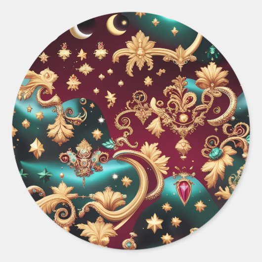 Sticker – Luxury Obsidian Black Celestial (Voorkant)