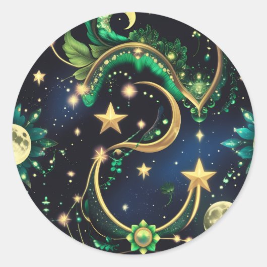 Sticker – Luxury Obsidian Black Celestial (Voorkant)