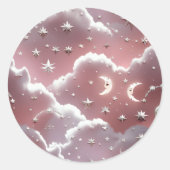 Sticker – Luxury Quartz Pink Celestial Moon (Voorkant)
